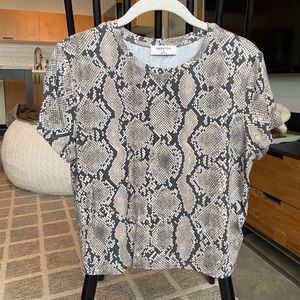 Aritzia Babaton Snake Crop Top